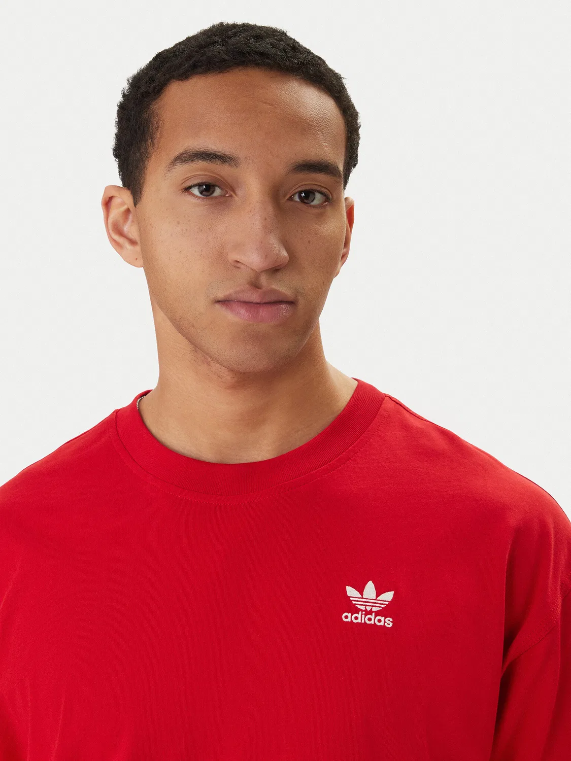 Мужская футболка оверсайз Trefoil Essentials Adidas, красный — фото 4