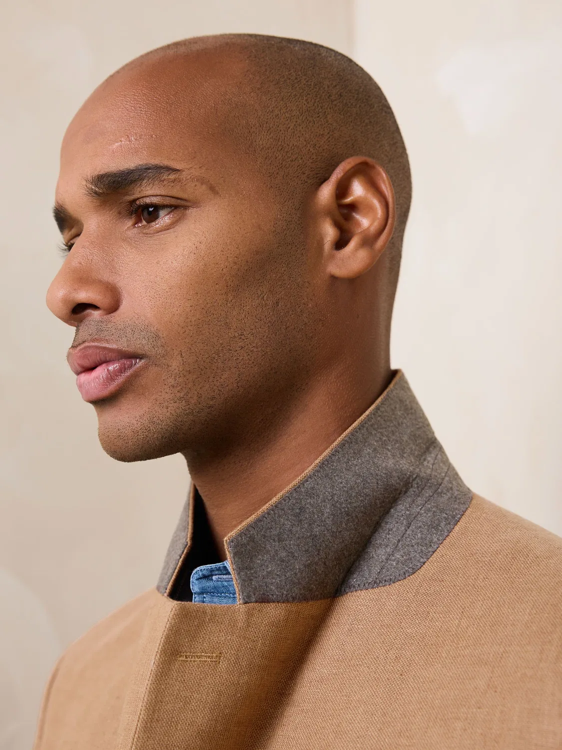 Пиджак Tailored Fit из льняной смеси, Toffee Brown Next — фото 4