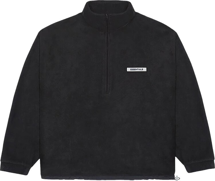 

Пуловер Fear of God Essentials Polar Fleece Half Zip Pullover 'Black', черный