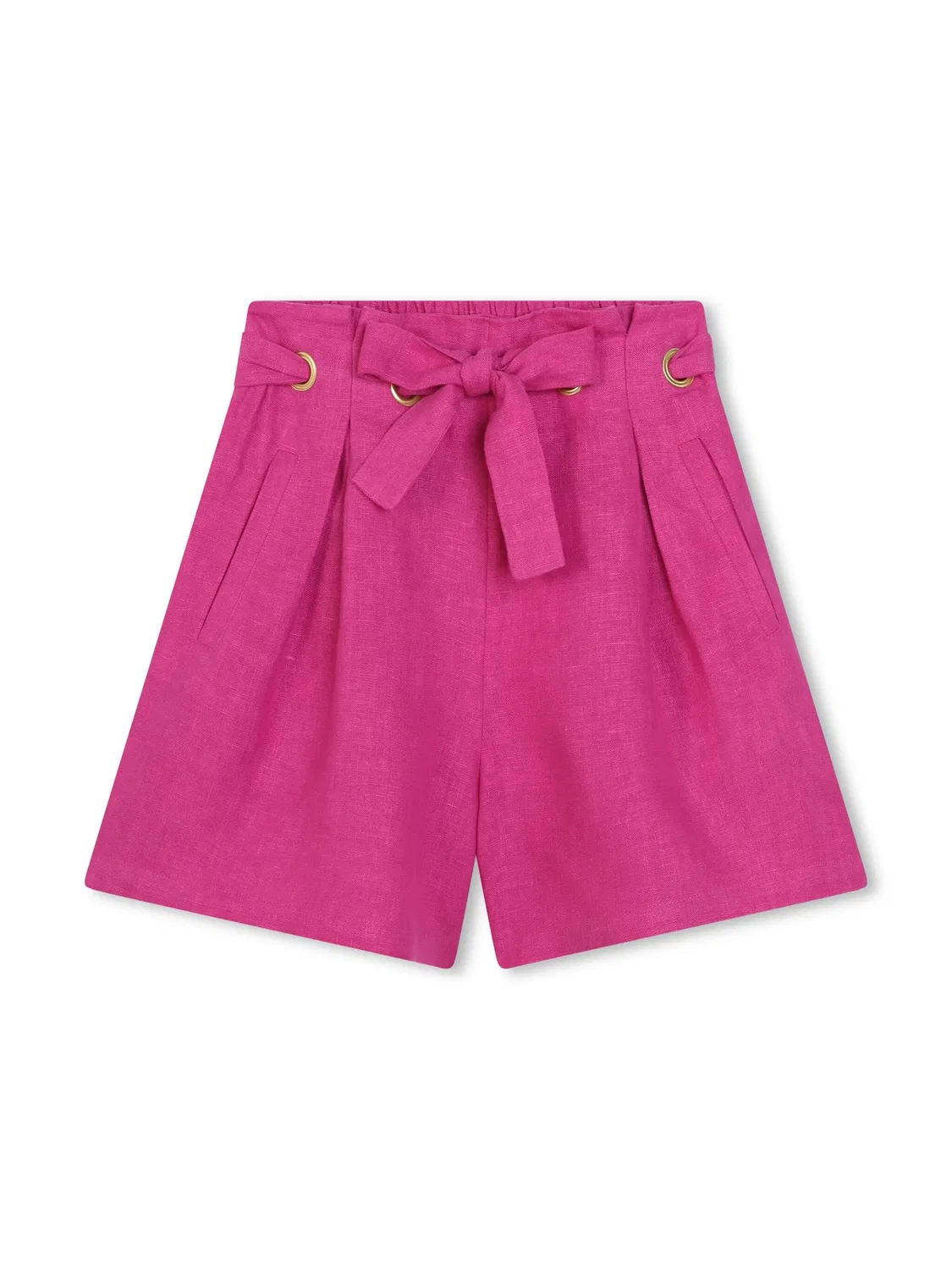 Шорты из льна с завязкой Chloé, розовый