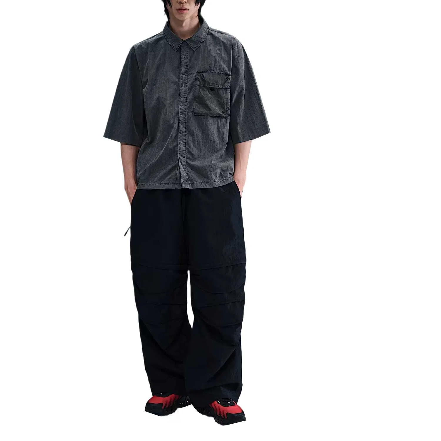 Мужская рубашка с воротником Black Nike