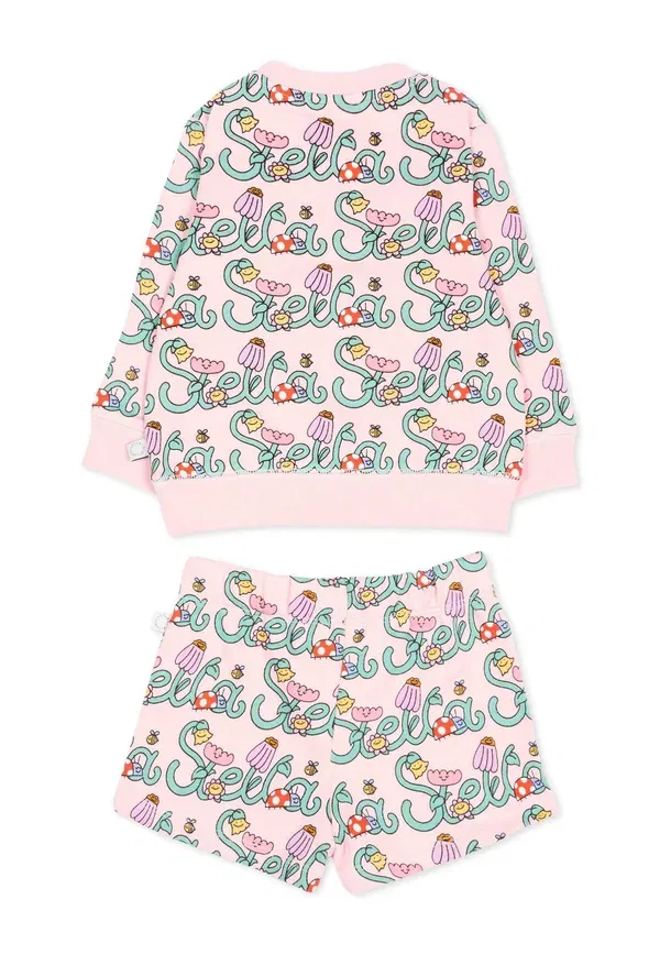 Сет-свитшот и брюки Floral Stella Mccartney Kids, pink, розовый — фото 2