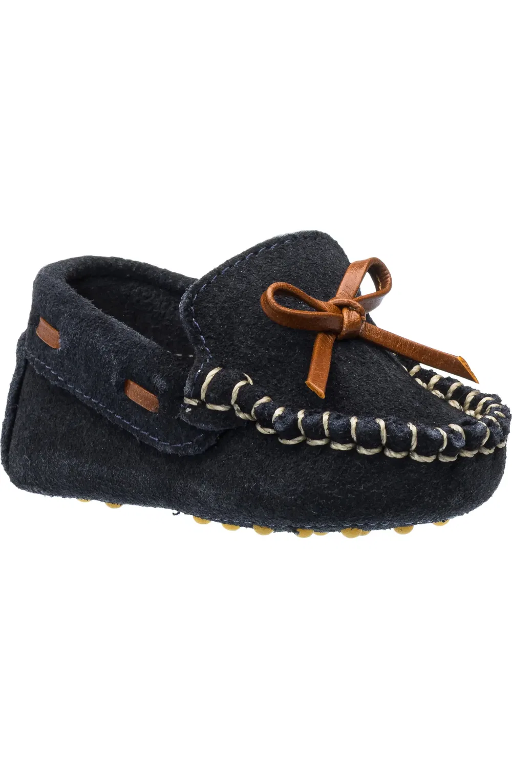 Младенческие туфли лоферы на резиновой подошве Baby Driving Loafer Elephantito, Suede Blue