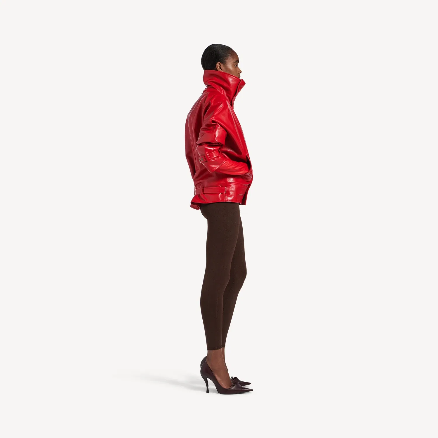 Леггинсы из вискозы с вышитым логотипом Balenciaga, коричневый — фото 3