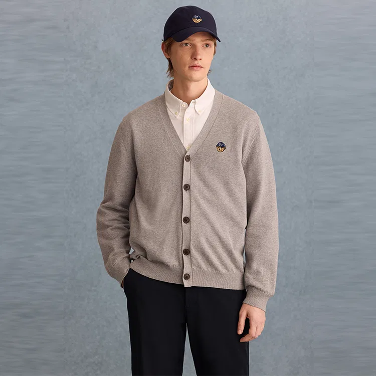Детский свитер с длинным рукавом Evergreen Collection Teenie Weenie Men, Medium Gray — фото 4