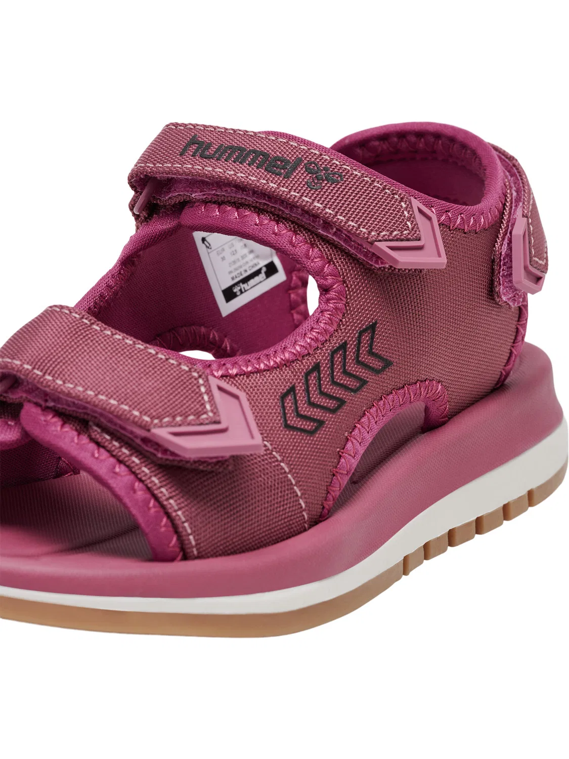 Детские сандалии для девочек с ремешками на липучке Zori Sandal Hummel, Rosa — фото 3