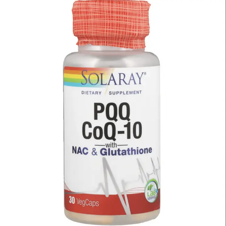 

Витамин Solaray PQQ CoQ-10 NAC и глутатионом, 30 растительных капсул