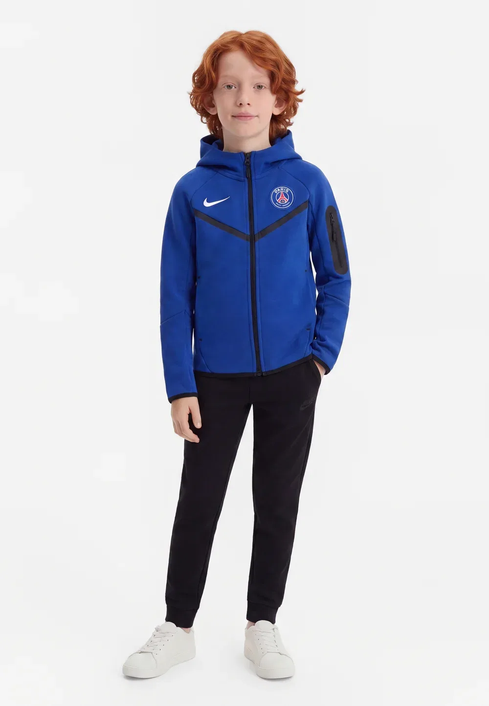 Куртка-Бомбер Paris Germain PSG на молнии, унисекс - тренировочная куртка Nike Performance, Old Royal/ White