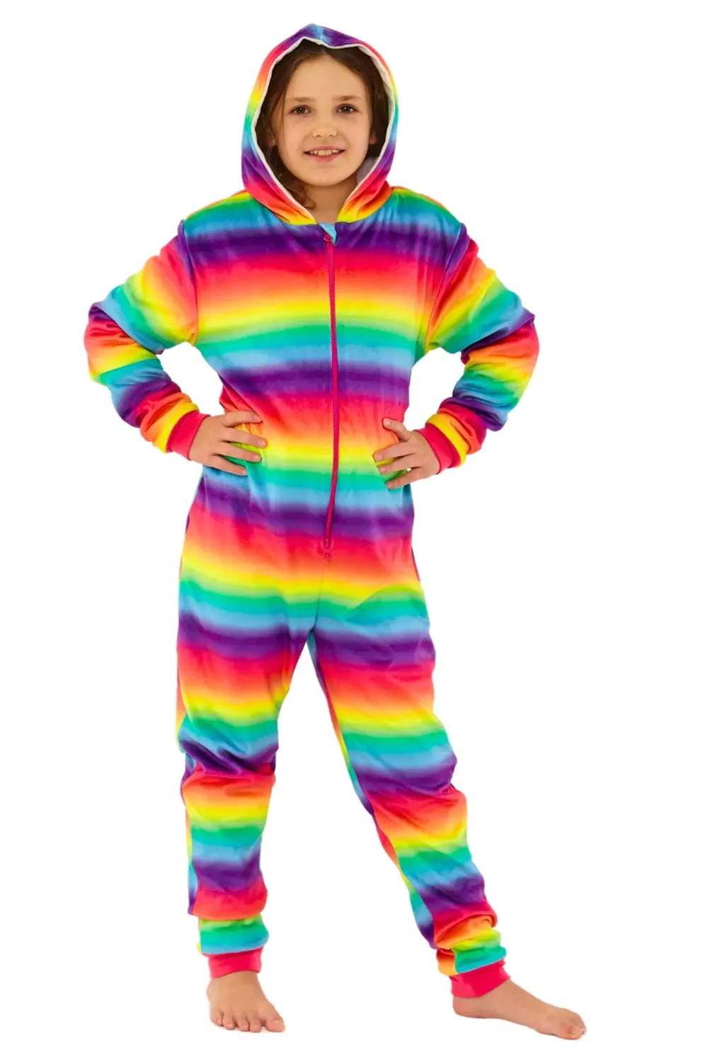 Детский слип из флиса Rainbow Ombre Cozy N Dozy, Multi — фото 2