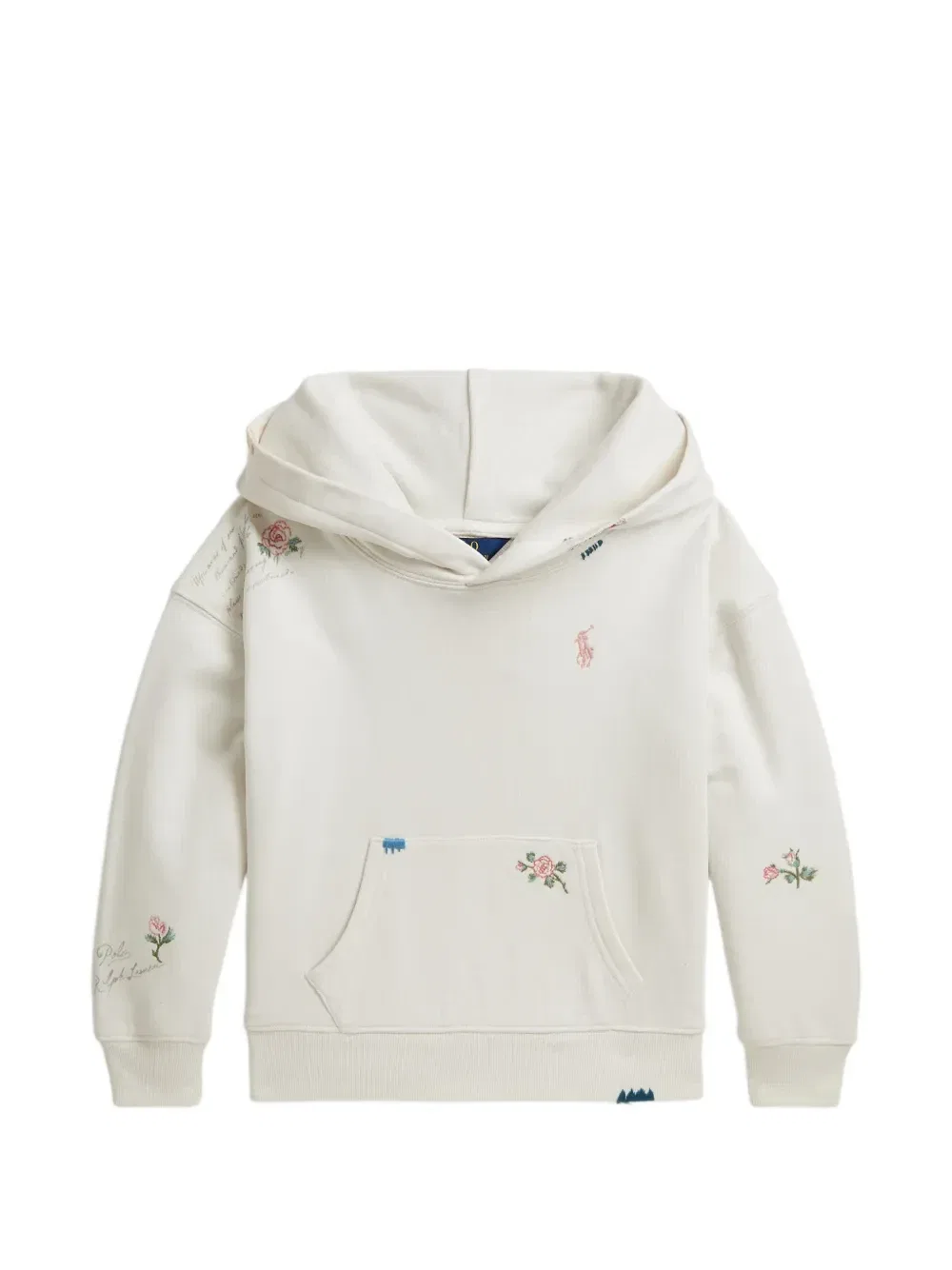 Худи с вышивкой Polo Ralph Lauren Kids, белый
