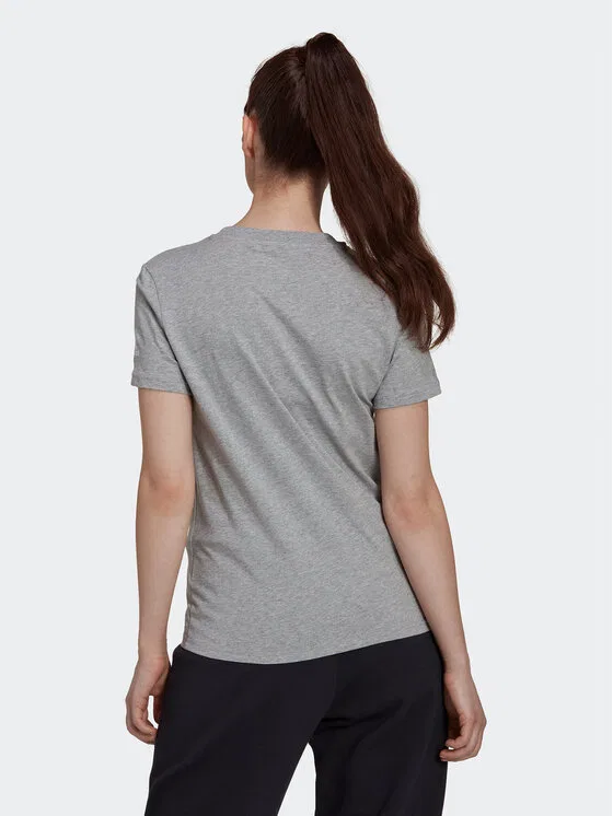 Футболка slim fit Essentials Logo Adidas, серый — фото 2