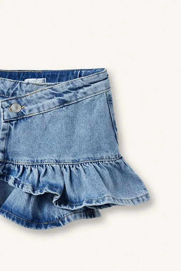 Детские шорты для девочек джинсовые A-Line jean blue shorts baby girl i1185a526au Defacto, Blue-Nm28 — фото 2