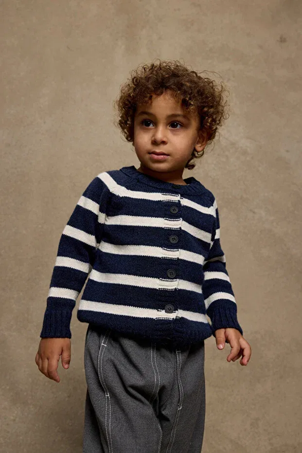 Детский кардиган в полоску Fahhar Kids, Navy Blue