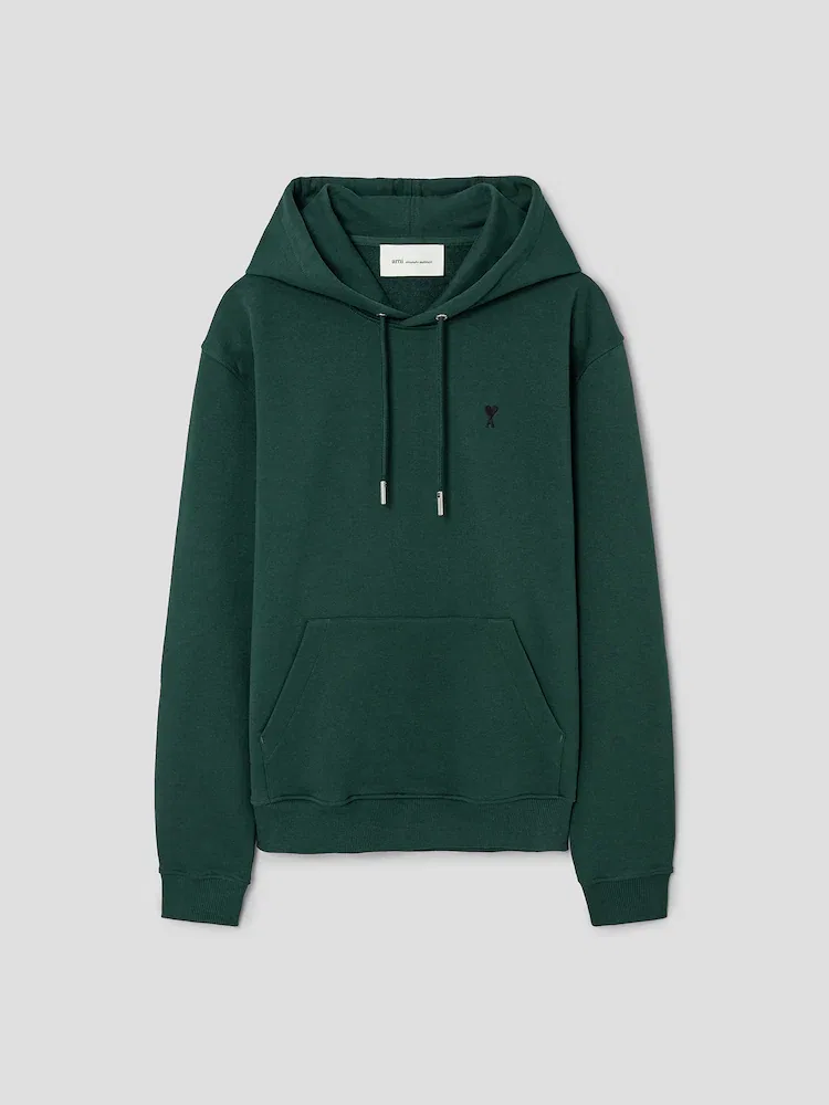 Худи с контрастным сердцем Ami De Coeur AMI PARIS, Green