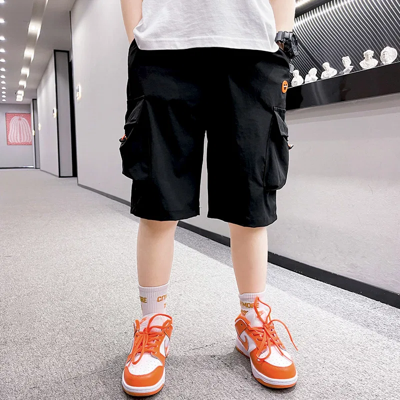 Детские шорты с принтом Thin Stretch YALU, Black — фото 3