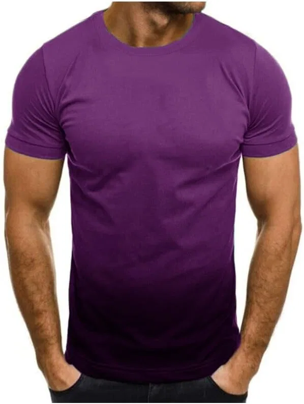 Мужская футболка с градиентом, короткий рукав, S-5XL, Purple