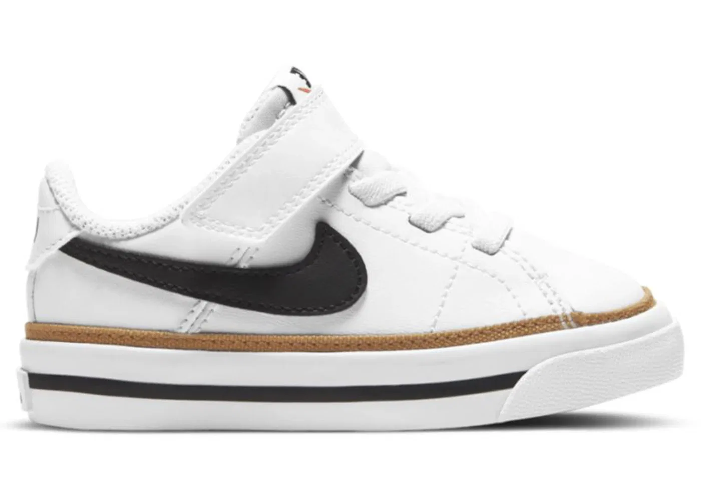 Детские кроссовки Lifestyle Nike Court Legacy, White/Desert Ochre/Gum Light Brown/Black