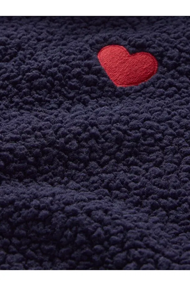 Детское укороченное худи из флиса с принтом Gap, Navy Blue-000 — фото 4