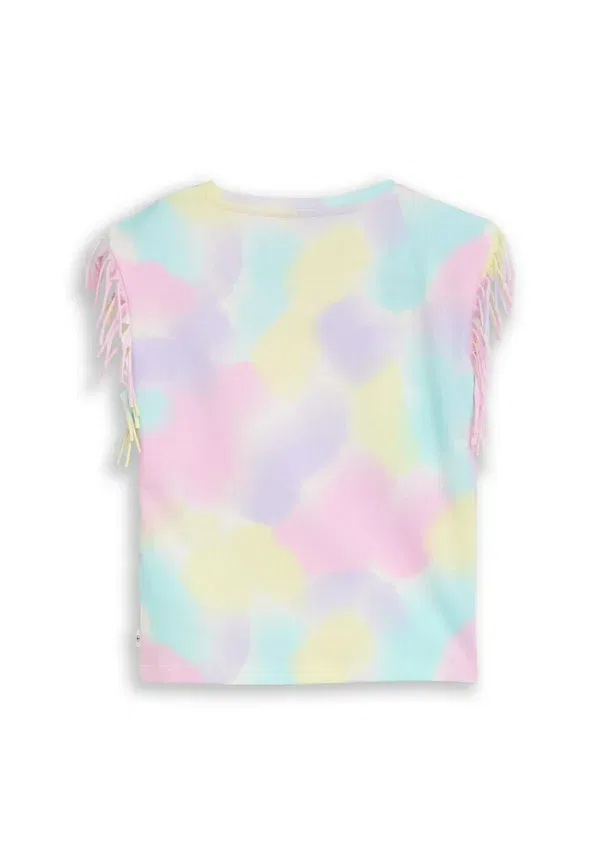 Футболка с бахромой T-shirt Tom Tailor, Rainbow Watercolor Print — фото 2