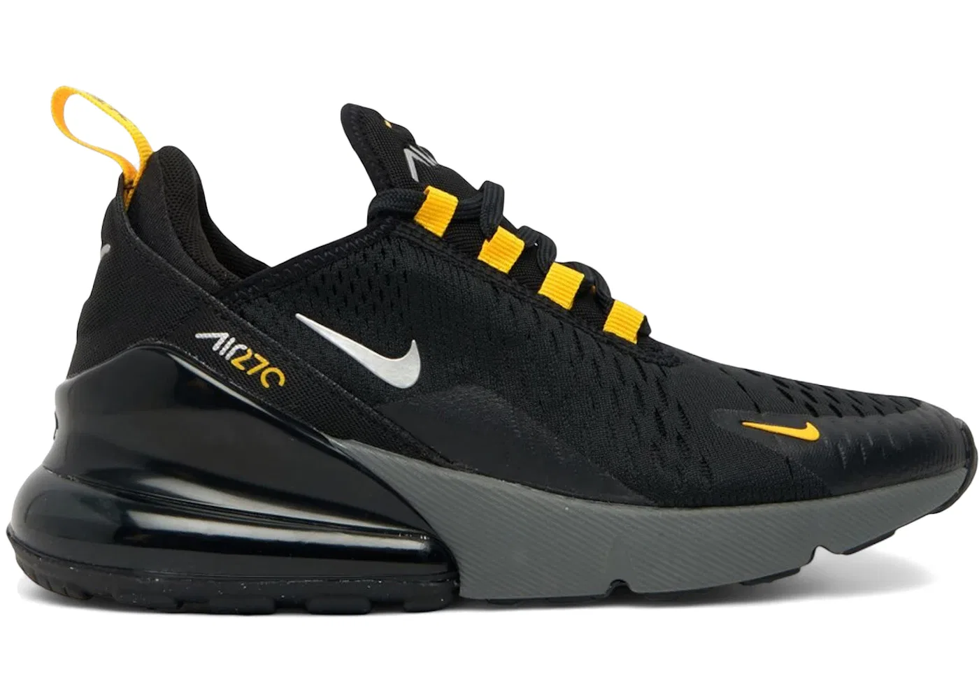 Детские кроссовки Lifestyle с технологией Air Max Nike Air Max 270 Nike, Black/University Gold/Smoke Grey/Metallic Silver