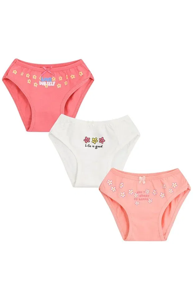 Детский комплект трусиков для девочек из хлопка Set of 3 cotton spring mixed panties for girls Vitmo, Mixed