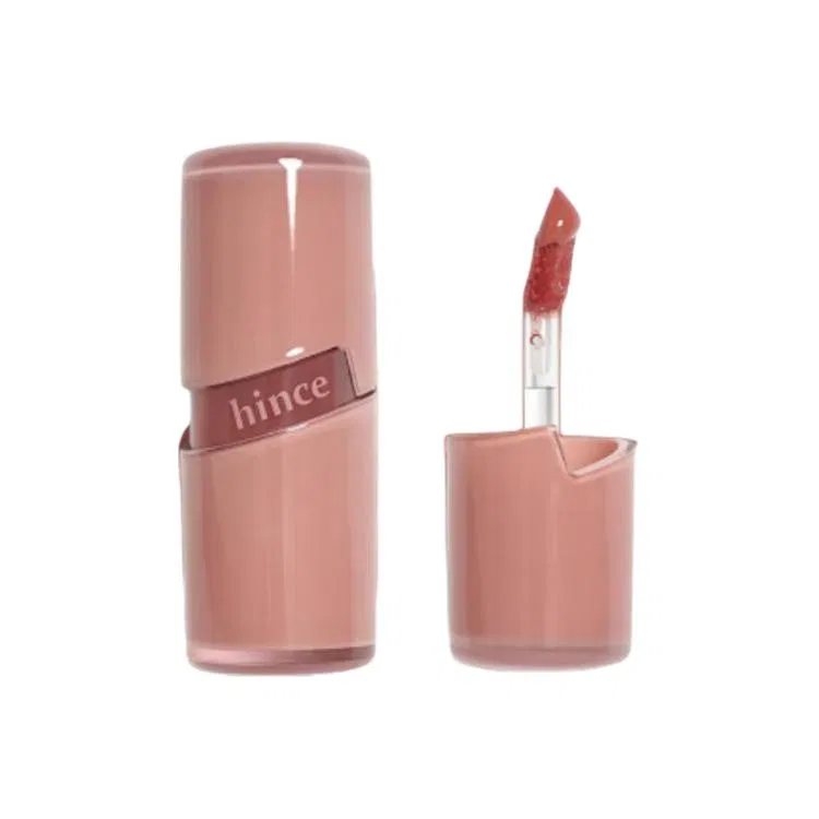 Блеск для губ, Glossy Finish, Fresh Watery Icy Clear, Hince, #01 BARE Peach Milk Tea