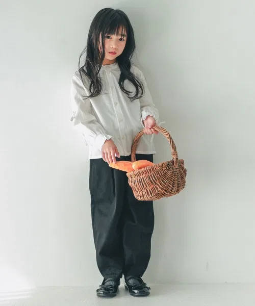Детская рубашка с бантом, бокс-силуэт NHT, Off White — фото 3