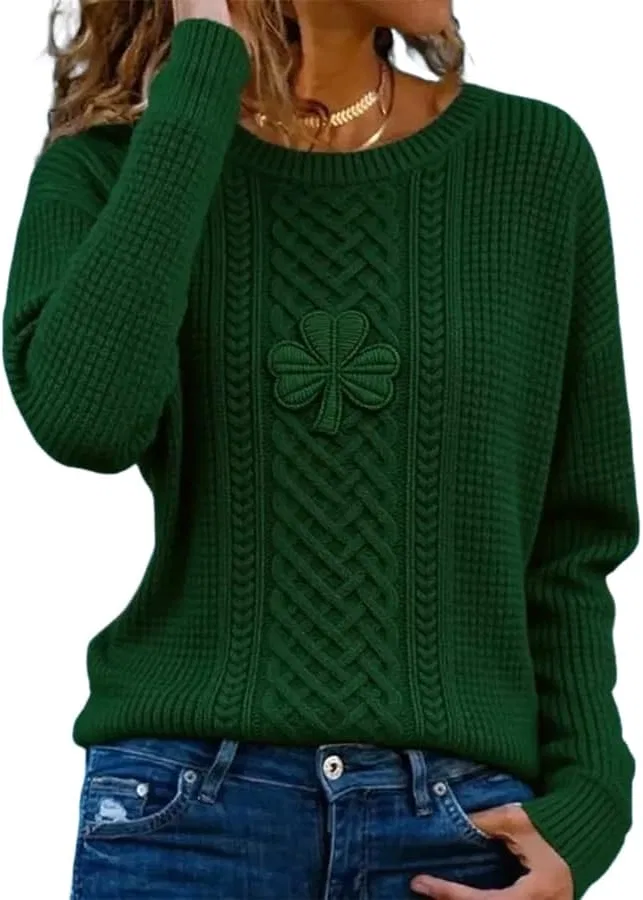 Женский свитшот с принтом Shamrock, Bean