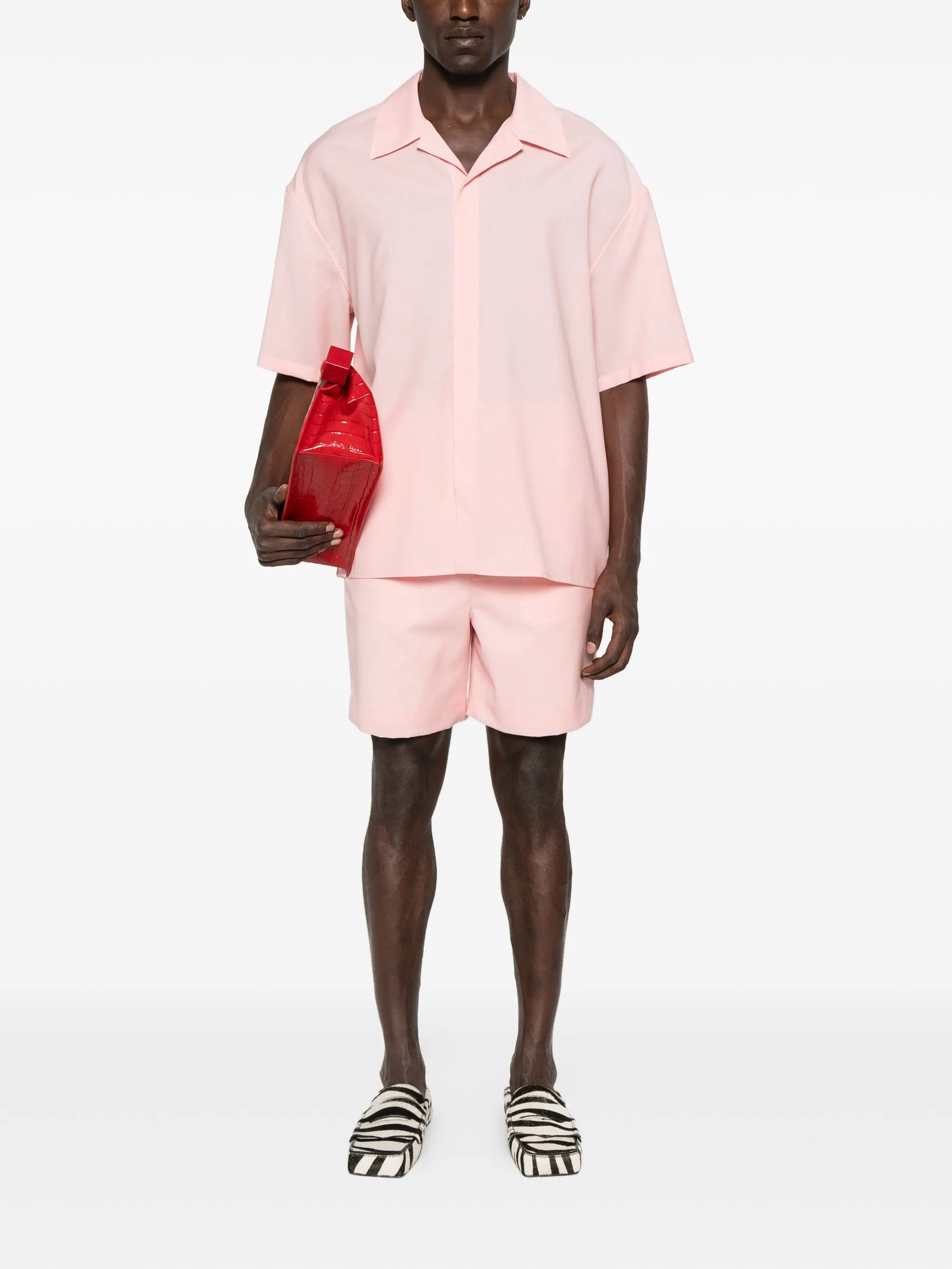 Шорты с эластичным поясом Loewe, розовый — фото 2