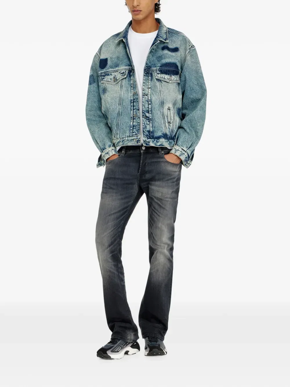 Джинсы bootcut Zatiny Diesel, серый — фото 2