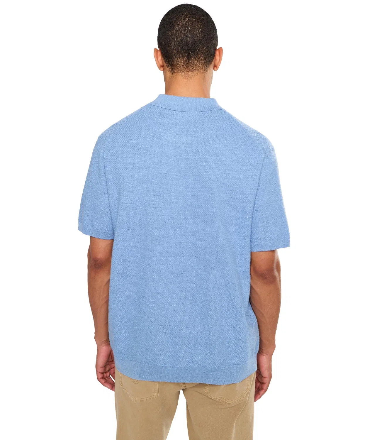 Кардиган с коротким рукавом из хлопка и льна Polo Ralph Lauren, Bristol Blue — фото 4