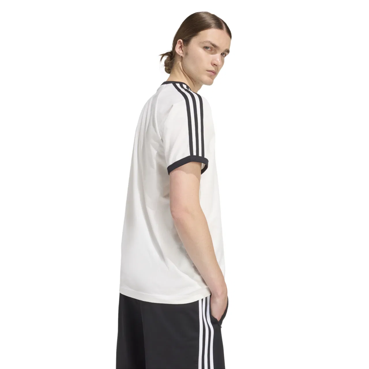 Футболка мужская 3-Stripes Adidas, белый/черный — фото 4