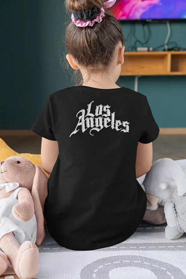 Детская футболка с принтом California Kids Lorvex, Черный — фото 4