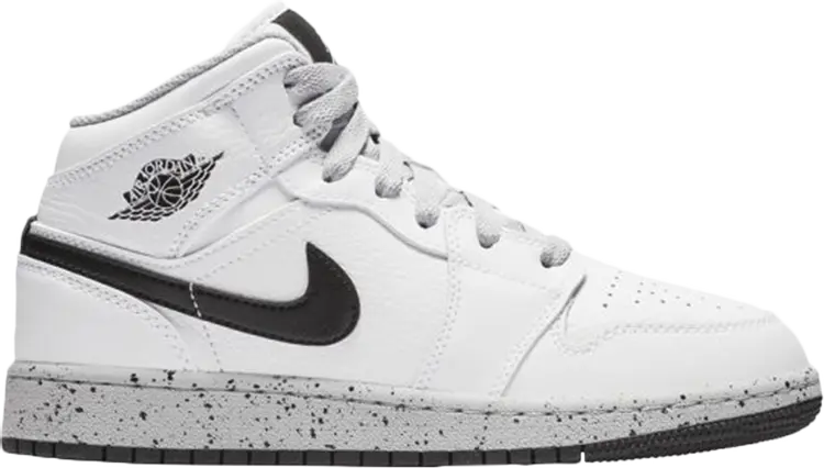 

Кроссовки Air Jordan 1 Retro Mid GS White Cement, белый, Белый;серый, Кроссовки Air Jordan 1 Retro Mid GS White Cement, белый