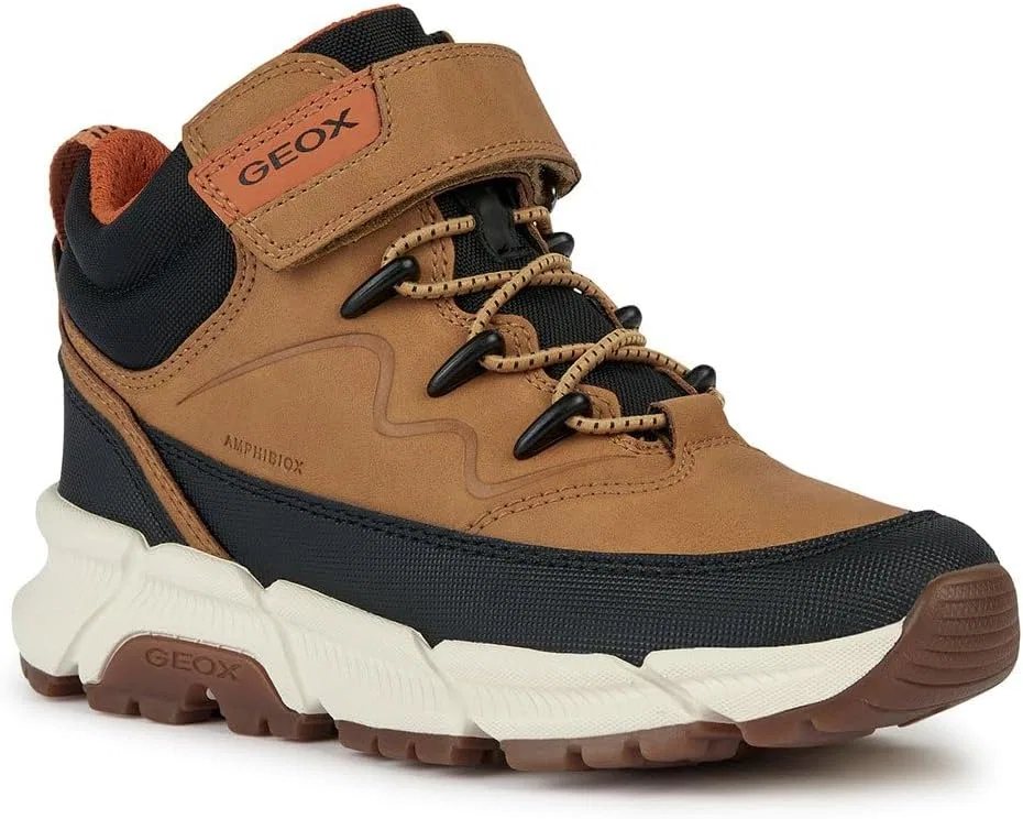 Детские ботинки для мальчиков Flexyper Plus 1 Geox, Dk Yellow Black