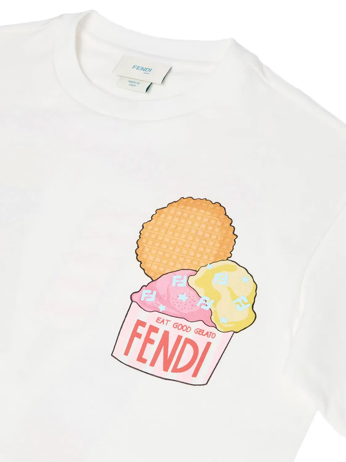 Футболка белая FENDI, белый — фото 3