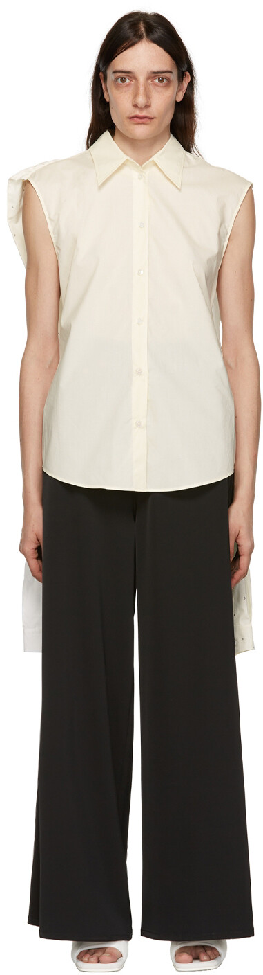 

Хлопковая рубашка без рукавов Off-White MM6 Maison Margiela