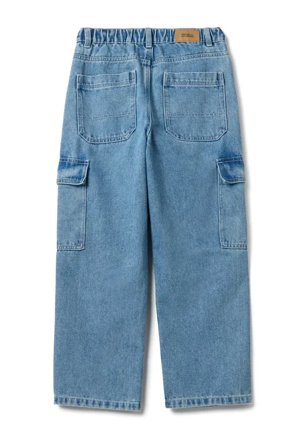 Брюки с карго-карманами, деним, Blend with cargo pockets, Ovs, denim blue, синий — фото 2