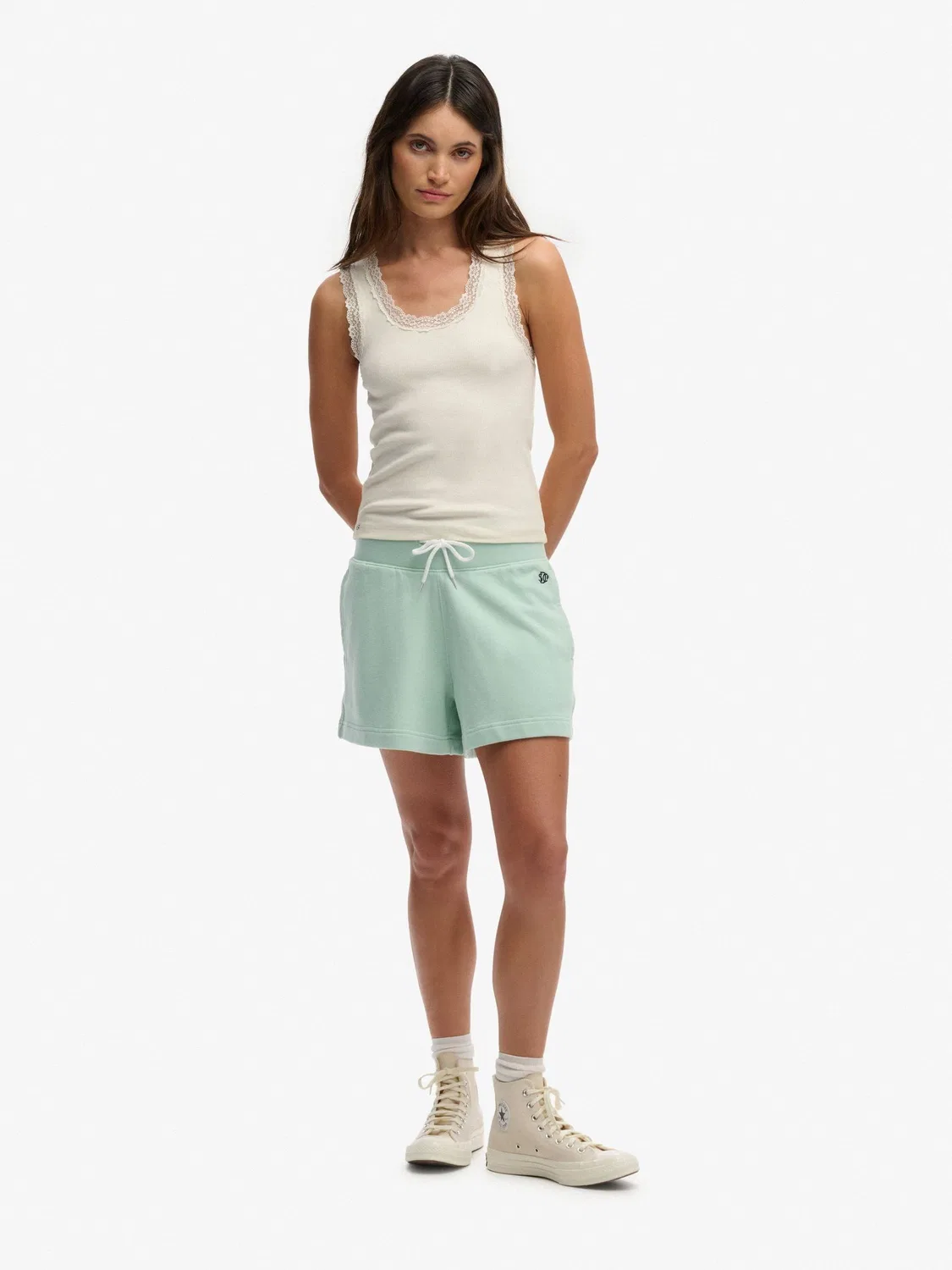 Шорты свободного кроя Studios Sweat Shorts Superdry, зеленый — фото 2
