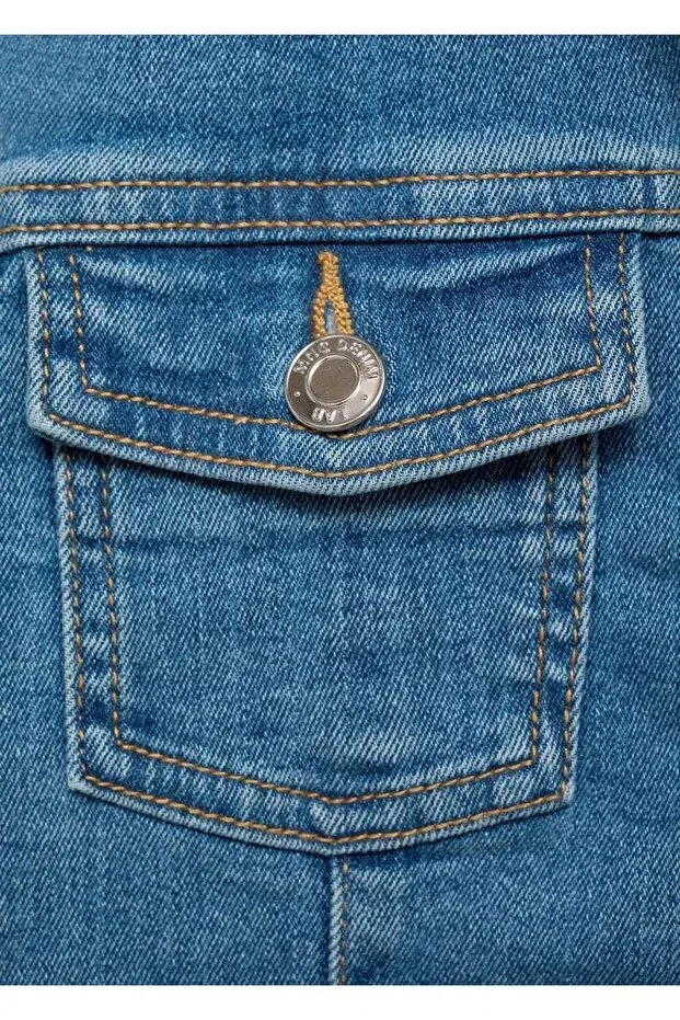 Детский джинсовый жакет Mango Kids, Dull Blue — фото 3