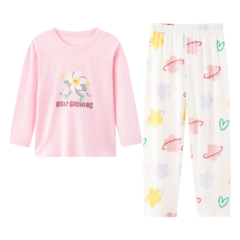Детский комплект для отдыха с круглым вырезом Red bean, Light Pink