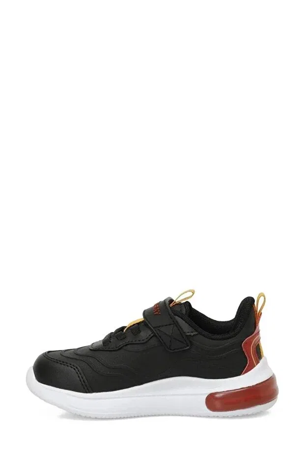 Детские кроссовки для девочек с ортопедической стелькой Kinetix, Black-Yellow-Red — фото 3
