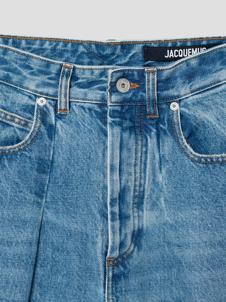 Джинсы высокие Ovalo JACQUEMUS, Blue — фото 3