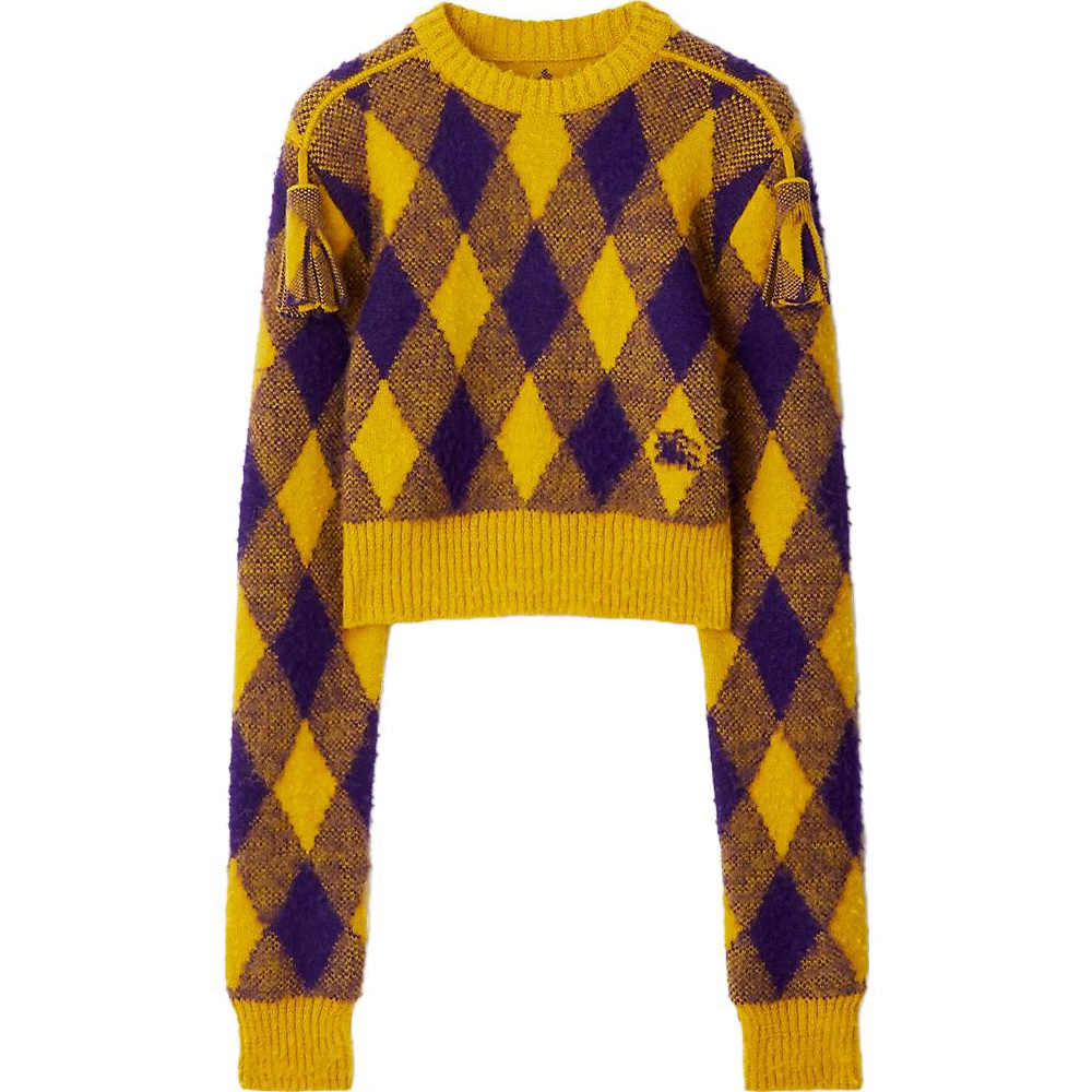 Свитер из шерсти Burberry, женский, желто-оранжевый