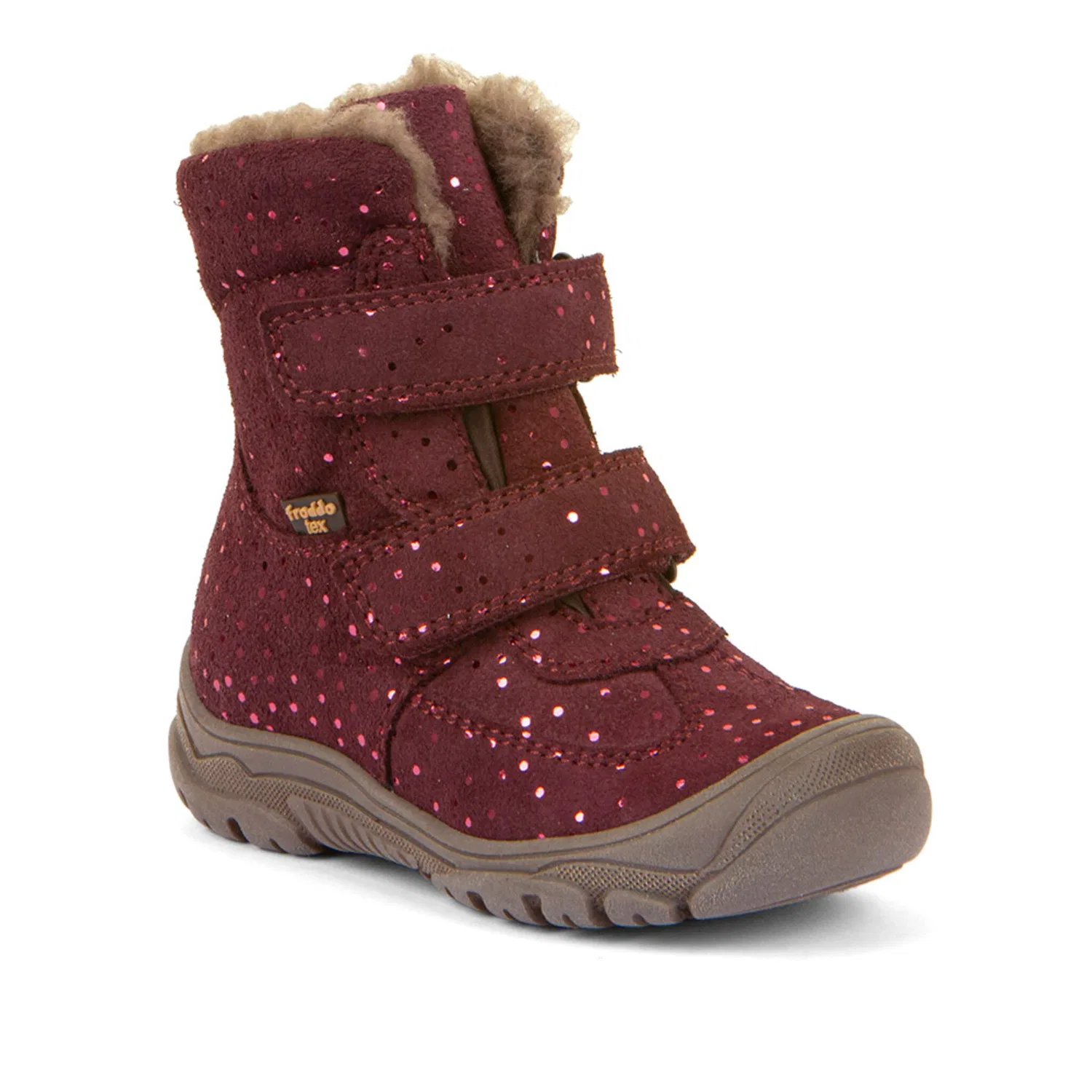 Детские зимние ботинки LINZ WOOL TEX HIGH froddo, Bordeaux Glitter
