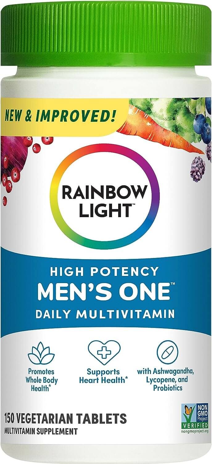 

Мультивитамины для мужчин Rainbow Light High Potency Immune Support Non-GMO Vegetarian, 150 таблеток