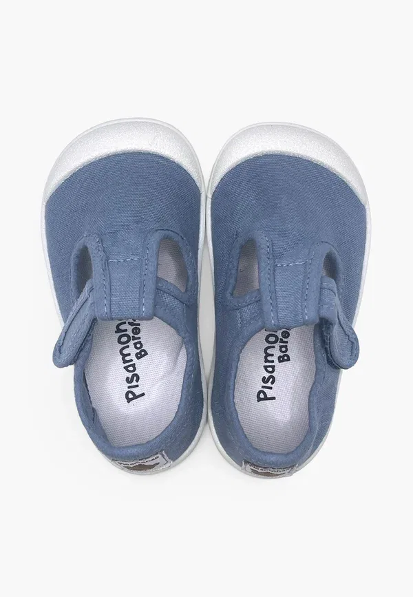 Кроссовки хлопковые Pepitos barefoot lona lavada ninos - touch-strap shoes Pisamonas, Azul, синий — фото 3