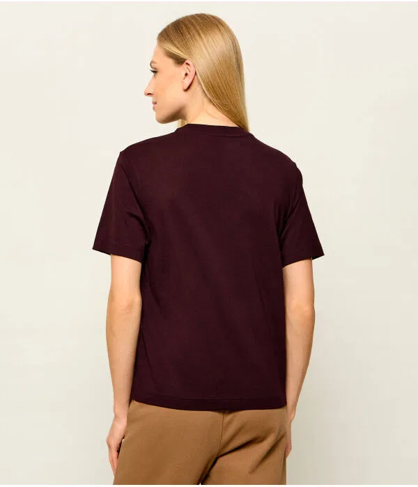 Футболка женская Lacoste Relaxed Fit, Bordeaux — фото 3