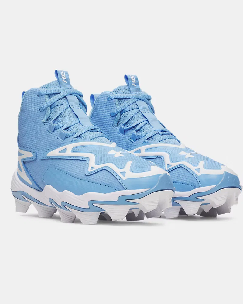 Детские бейсбольные шиповки с амортизацией EVA UA Harper 11 RM Jr. UnderArmour, Horizon Blue/White — фото 4