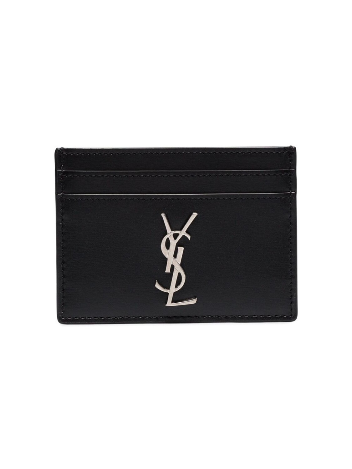 

Saint Laurent картхолдер с логотипом YSL, черный